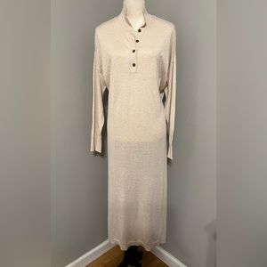 ZARA BEIGE POLO SOLF KNIT DRESS .SUMMER OR WINTER WEAR